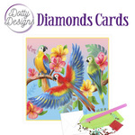 Dotty designs diamonds cards - Parrots