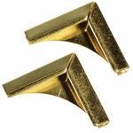 Metalen sierhoekjes goud 21x21mm 4st