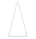 673-02 Metaalring driehoek wit 35x17.5cm